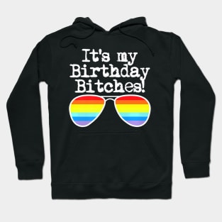 Gay Pride It's My Birthday Bitches Hoodie